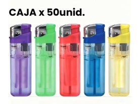 Encendedor transparente colores x50unid 